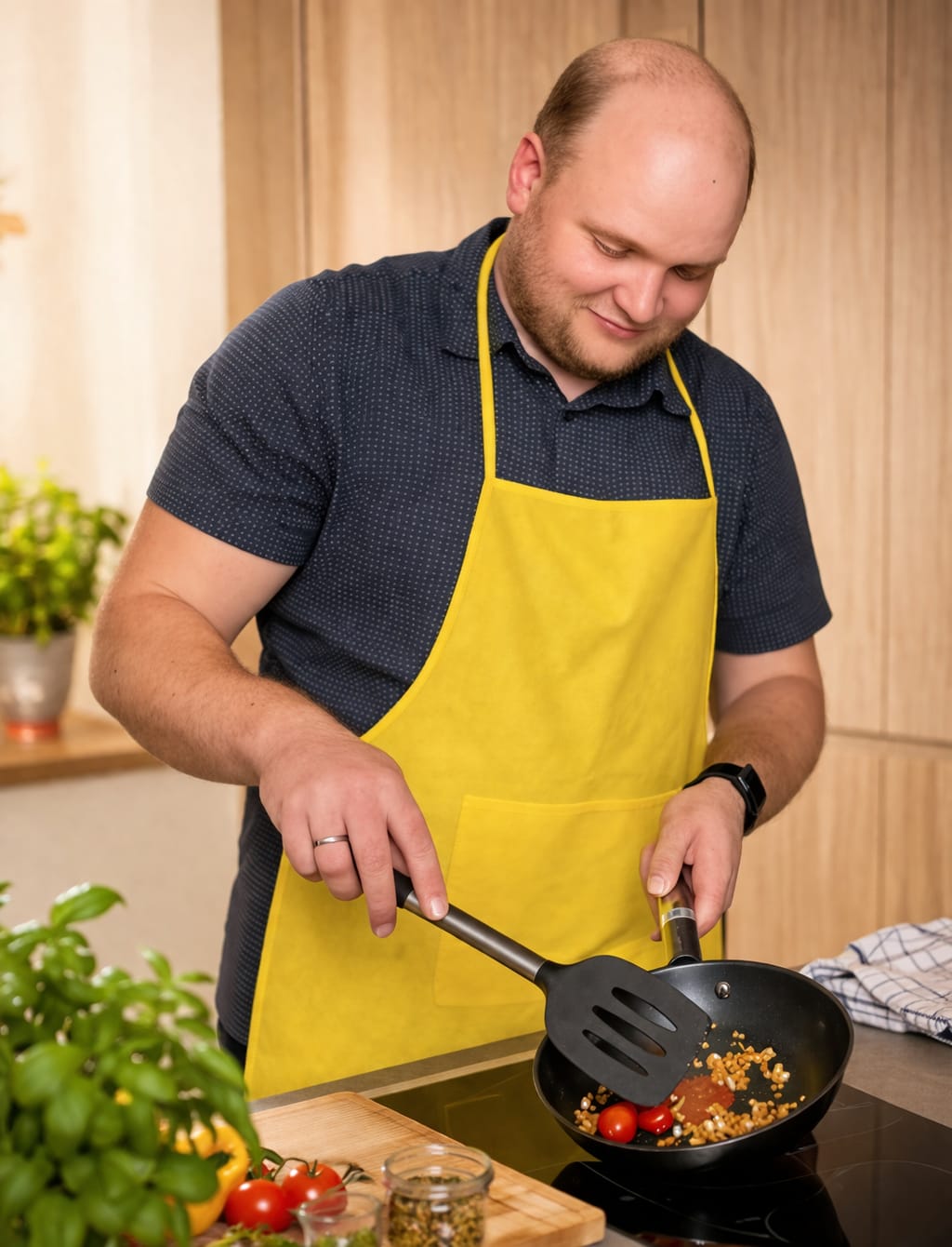 Olaf Tapken in der Küche – Ernährungstherapie ist Praxis, nicht Theorie.